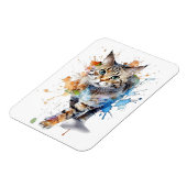 Gato en movimiento: belleza y gracia magneet (Linkerzijde)