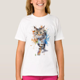 Gato en movimiento: belleza y gracia T-shirt
