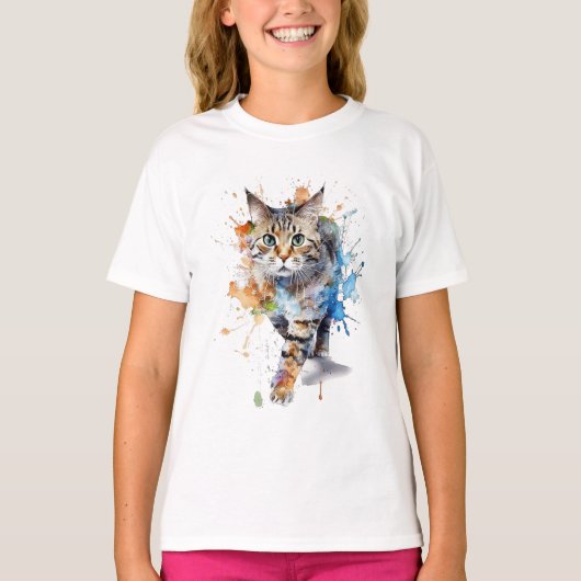 Gato en movimiento: belleza y gracia T-shirt (Voorkant)