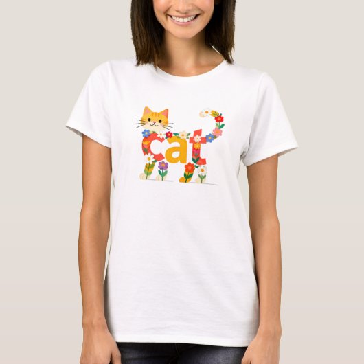 Gato fofo pet animal t-shirt (Voorkant)
