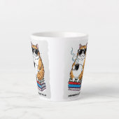 Gato Introvertido con Estilo Latte Mok (Voorkant)