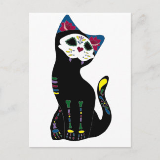 "Gato Muerto" Dia de Los Muertos Cat Briefkaart