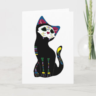 "Gato Muerto" Dia DE Los Muertos Cat Kaart