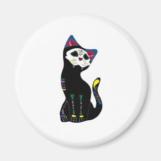 'Gato Muerto' Dia De Los Muertos Cat Magneet