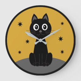 Gato negro sentado viendo las estrellas grote klok