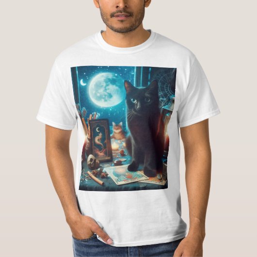 Gato negro y tarot t-shirt (Voorkant)