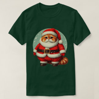 Gato Papa Noel T-shirt