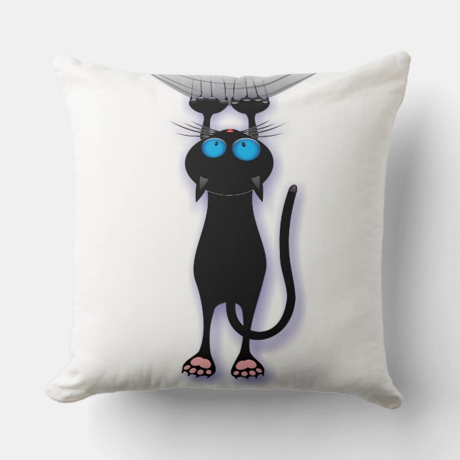 Gato Preto Rasgando Almofada Kussen (Voorkant)