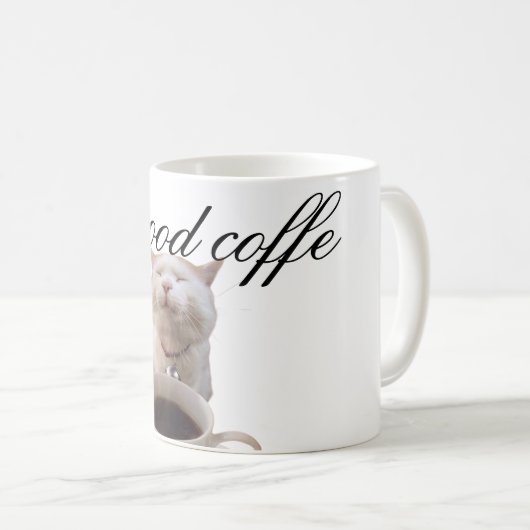 Gato tomando cafe  koffiemok (Voorkant rechts)