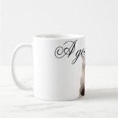 Gato tomando cafe  koffiemok (Links)