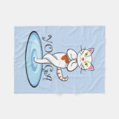 Gato Yoga Fleece Deken (Voorkant (Horizontaal))