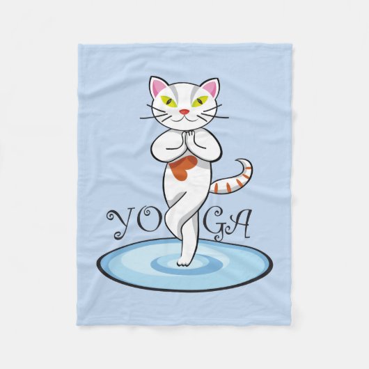 Gato Yoga Fleece Deken (Voorkant)