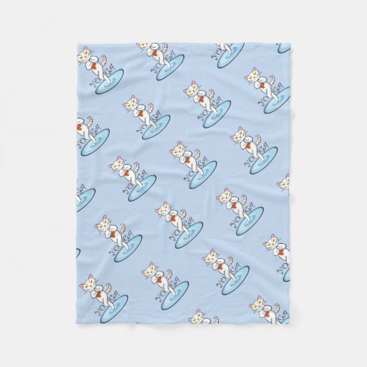 Gato Yoga Fleece Deken (Voorkant)