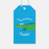 Gator Alligator Crocodile Kinder 1e verjaardag Cadeaulabel (Voorkant)