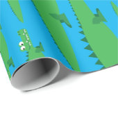 Gator Alligator Crocodile Kinder 1e verjaardag Cadeaupapier (Rol Hoek)