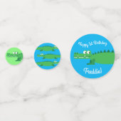 Gator Alligator Crocodile Kinder 1e verjaardag Confetti (Voorkanten)