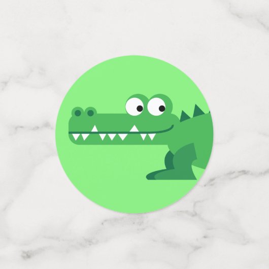 Gator Alligator Crocodile Kinder 1e verjaardag Confetti (Kleine voorkant)