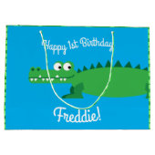 Gator Alligator Crocodile Kinder 1e verjaardag Groot Cadeauzakje (Achterkant)