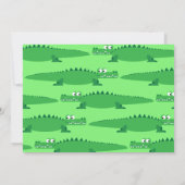 Gator Alligator Crocodile Kinder 1e verjaardag Kaart (Achterkant)