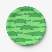 Gator Alligator Crocodile Kinder 1e verjaardag Papieren Bordje (Voorkant)