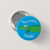 Gator Alligator Crocodile Kinder 1e verjaardag Ronde Button 3,2 Cm (Voorkant /achterkant)