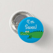 Gator Alligator Crocodile Kinder 1e verjaardag Ronde Button 3,2 Cm (Voorkant /achterkant)