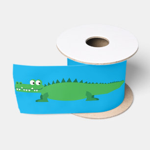 Gator Alligator Crocodile Kinder 1e verjaardag Satijnen Lint