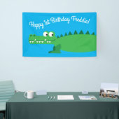 Gator Alligator Crocodile Kinder 1e verjaardag Spandoek (Beurs)