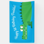 Gator Alligator Crocodile Kinder 1e verjaardag Spandoek (Verticaal)