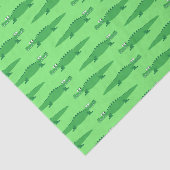 Gator Alligator Crocodile Kinder 1e verjaardag Tissuepapier (Detail)