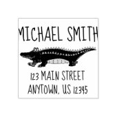 Gator Alligator Crocodile Persoonlijk adres Rubberstempel (Afrduk)