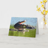 Gator Birthday Party! Kaart (Gele Bloem)