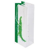 Gator Blues Glossy Wijnfles Gift Bag Wijn Cadeautas (Voorkant Gekanteld)