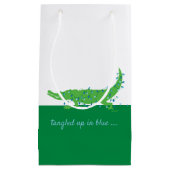 Gator Blues Kleine Glanzende Gift Bag Klein Cadeauzakje (Voorkant)