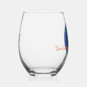 Gator Bruiloft Stemless Wijnglas Zonder Voet (Rechts)