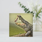 Gator Catching Lunch Wildlife Fotografie Kaart (Staand voorkant)