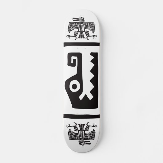 Gator & Eagle, Mexicaanse hiërogliefen (Maya) Persoonlijk Skateboard (Voorkant)