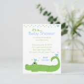 Gator en blauwe vogels kaart (Staand voorkant)