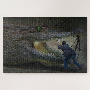 Gator en fotograaf legpuzzel