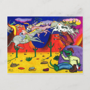 Gator en Ghost Riders Briefkaart