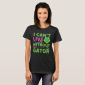 Gator Girls Alligator Print Zoo Kids Gift T-shirt (Voorkant volledig)