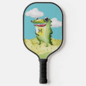 Gator glimlachen met jouw Monogram Initiaal Pickleball Paddle (Voorkant)