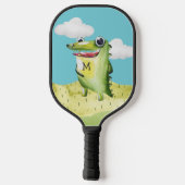 Gator glimlachen met jouw Monogram Initiaal Pickleball Paddle (Achterkant)