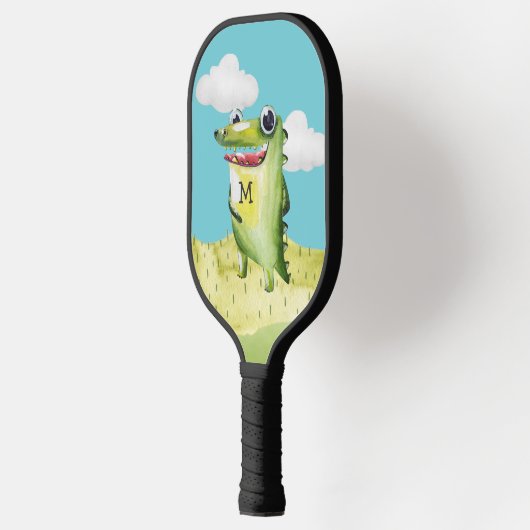 Gator glimlachen met jouw Monogram Initiaal Pickleball Paddle (Links)