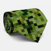 Gator Green Pixels Stropdas (Opgerold)