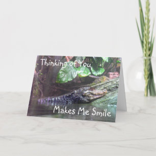Gator Grins: Denken aan jou - Wenskaart Kaart