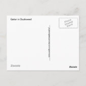 Gator - groen in deuckweed briefkaart (Achterkant)