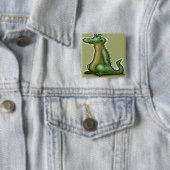 Gator Guy Vierkante Button 5,1 Cm (In situ)