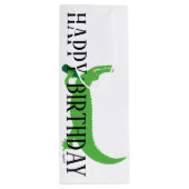 Gator Happy Birthday Wine Bottle Bag Wijn Cadeautas (Achterkant)