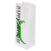 Gator Happy Birthday Wine Bottle Bag Wijn Cadeautas (Voorkant Gekanteld)